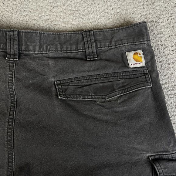 Carhartt Cargo Shorts Mens 40 Gray Relaxed Fit 10" Utility Canvas Work BS3542 - Picture 7 of 12